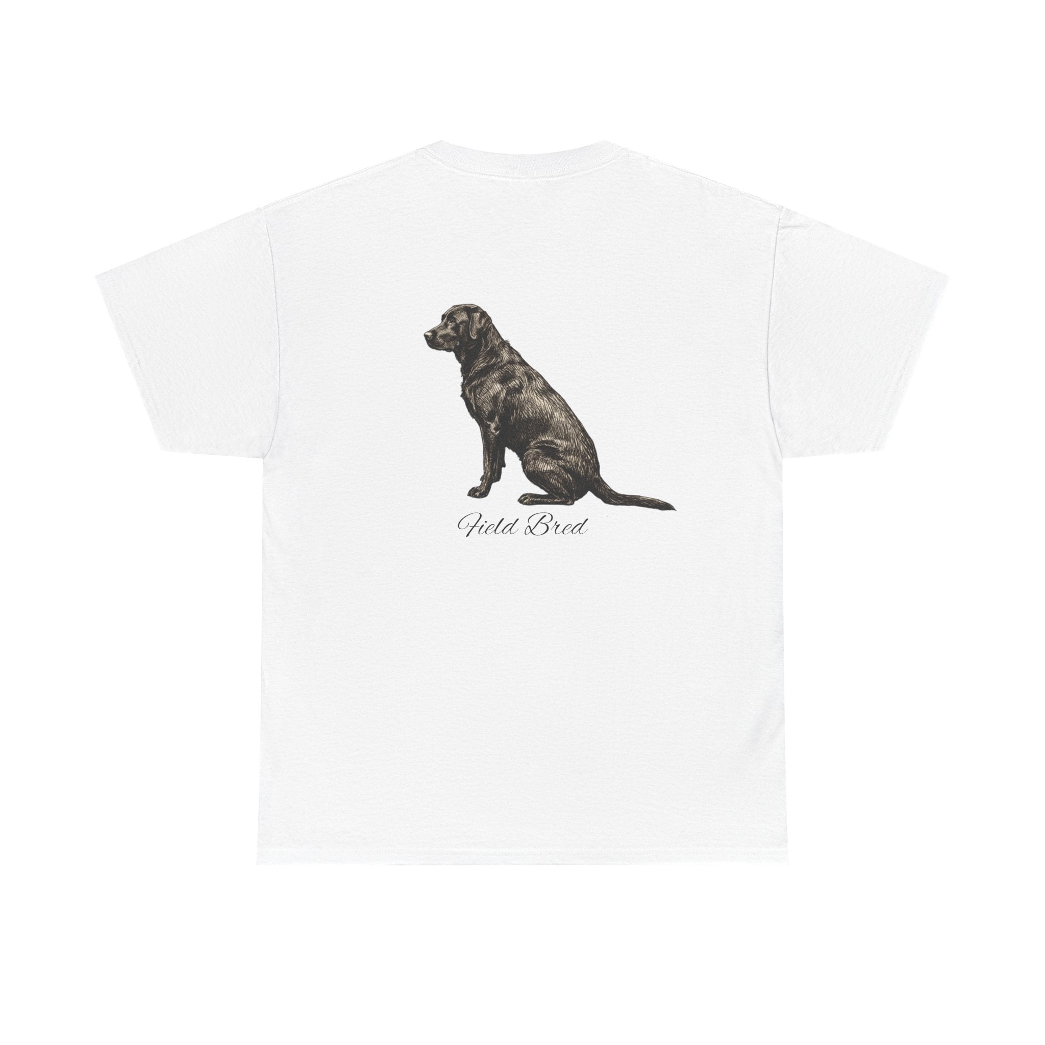 Labrador Illustration Tee — 'Field Bred' Vintage Dog Graphic T-Shirt
