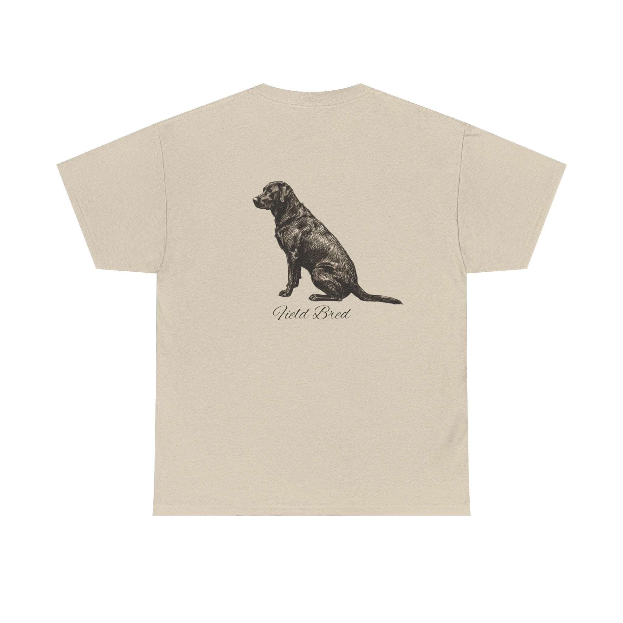 Labrador Illustration Tee — 'Field Bred' Vintage Dog Graphic T-Shirt
