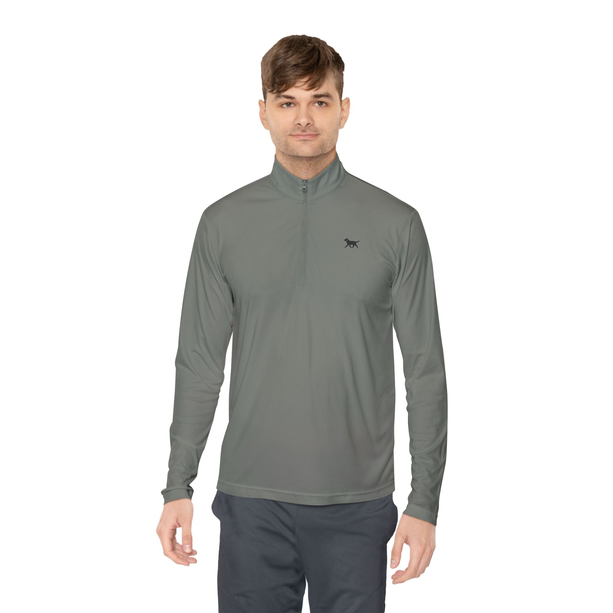 Quarter-Zip Pullover — Minimal Embroidered Performance Top