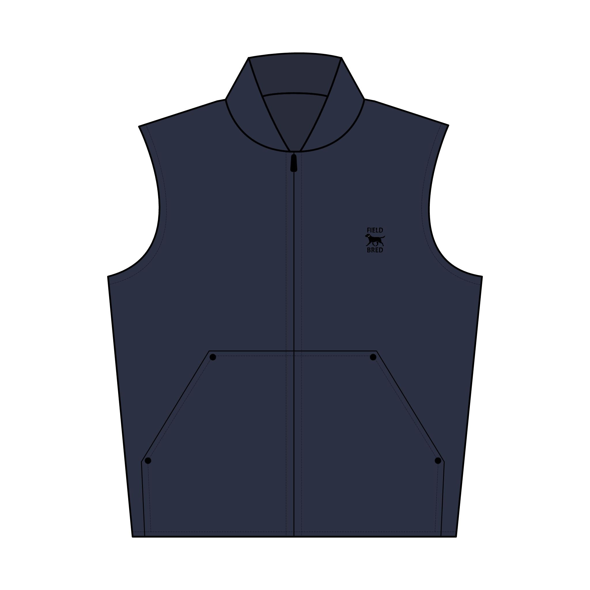 Washed Duck Cloth Vest — Embroidered Workwear Vest