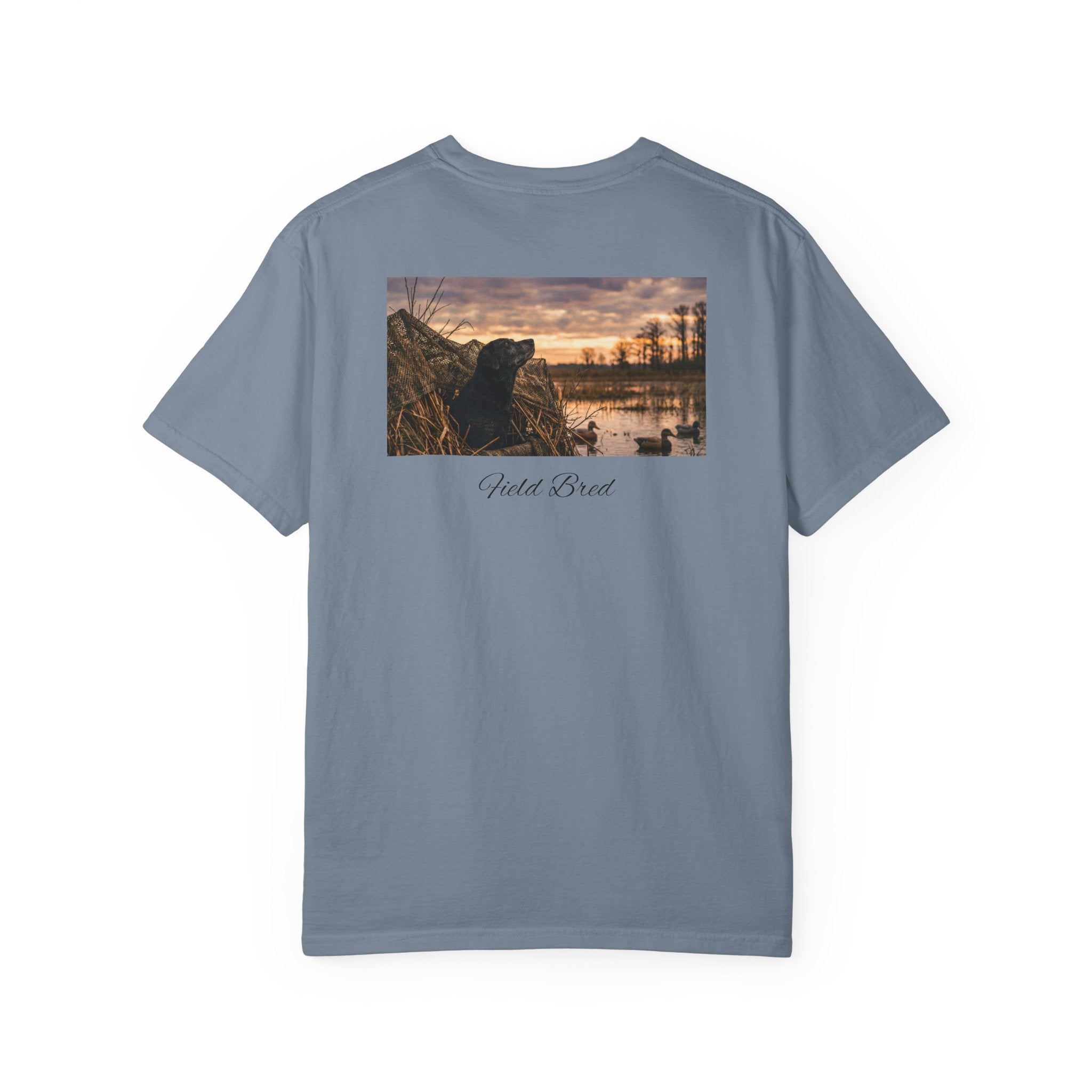Duck Blind Sunset T‑Shirt — 'Last Hunt' Waterfowl Hunting Tee