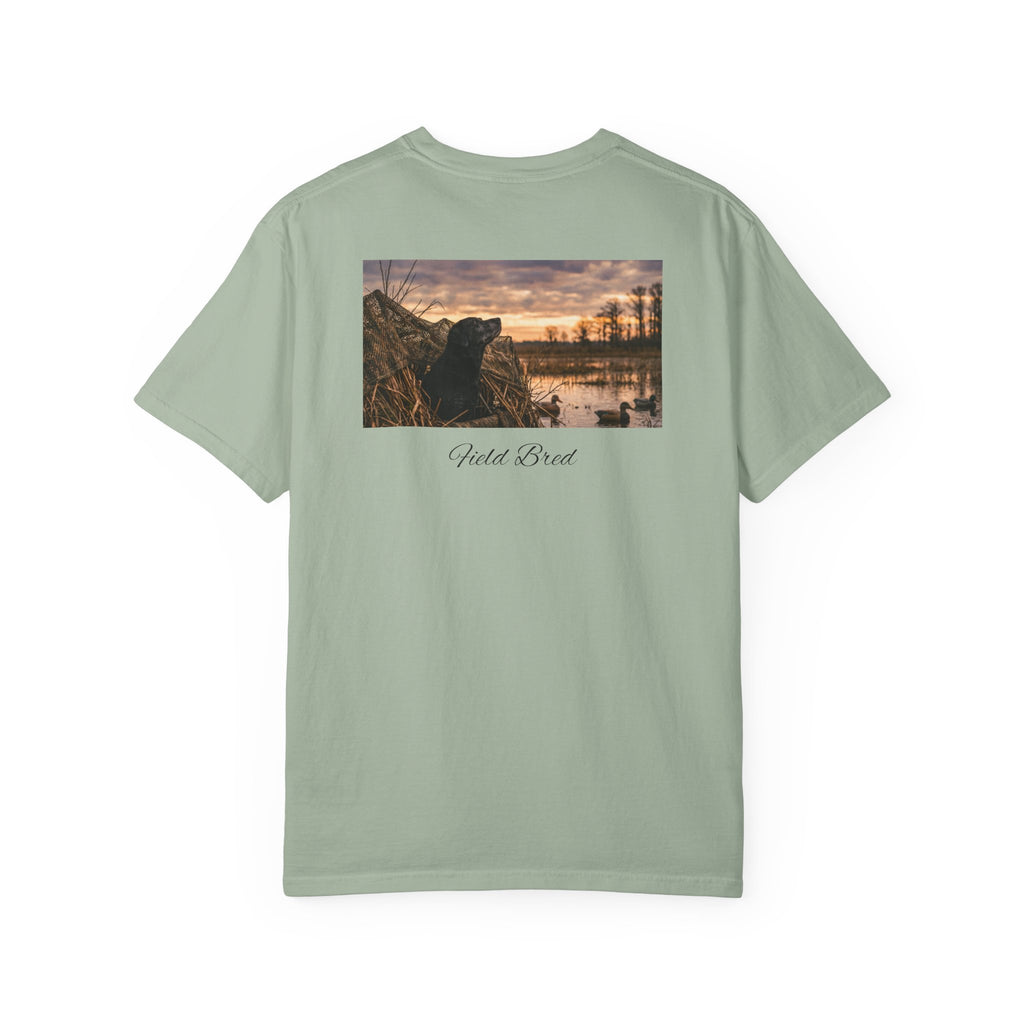 Duck Blind Sunset T‑Shirt — 'Last Hunt' Waterfowl Hunting Tee
