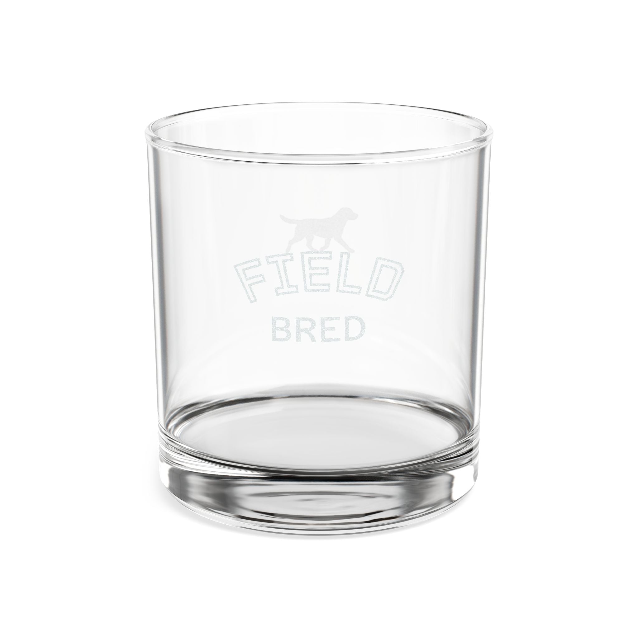 Field Bred Engraved Whiskey Glass — 10.5 oz Rocks Glass for Dog Lovers