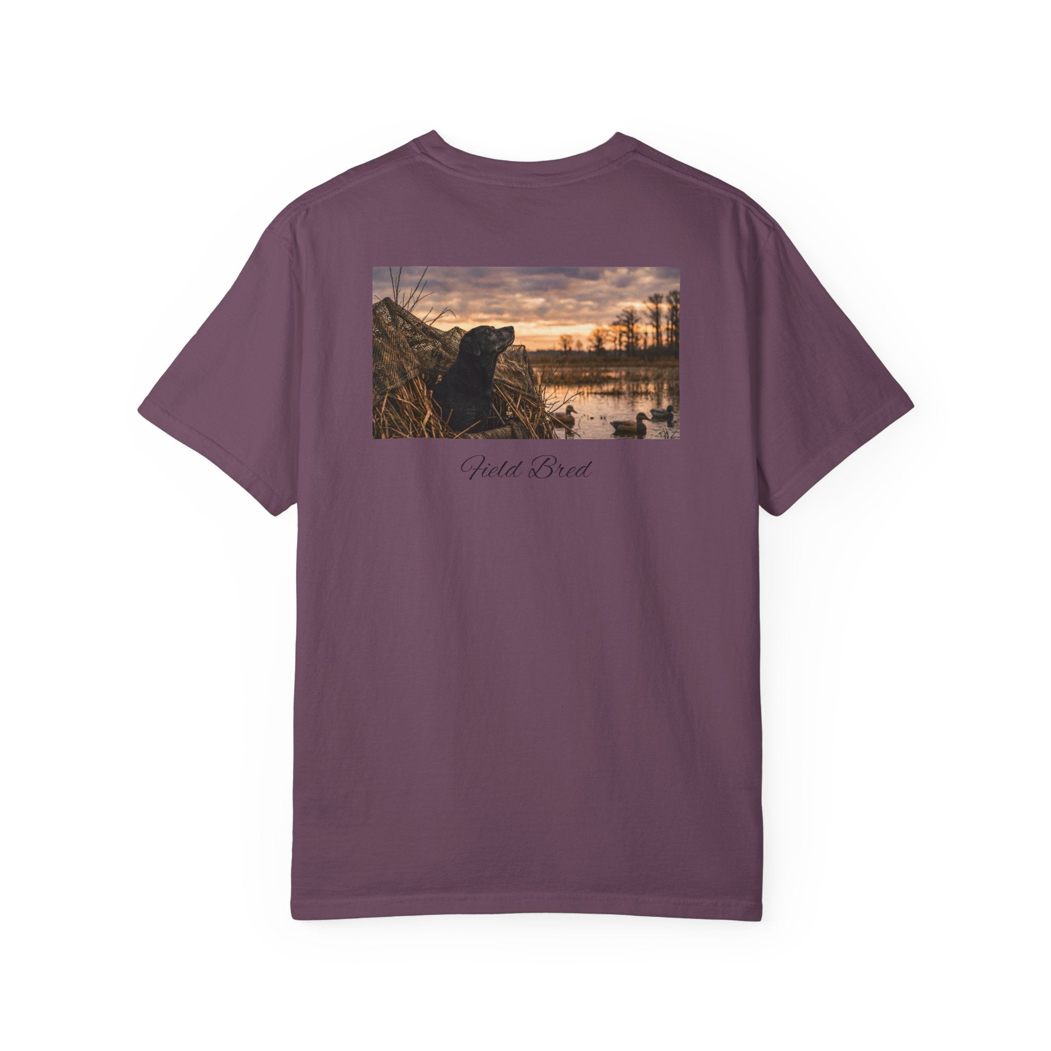 Duck Blind Sunset T‑Shirt — 'Last Hunt' Waterfowl Hunting Tee